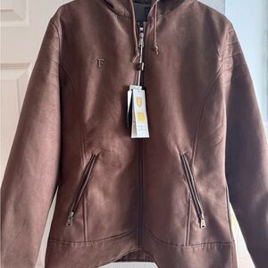 Elegant Brown Women's Utility Jacket